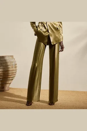 Ralph Lauren Pantalón Dean de raso metalizado
