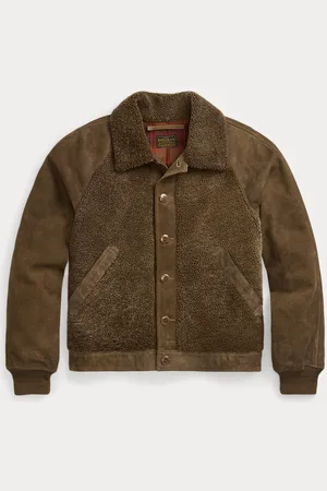 Ralph Lauren Chaqueta de cuero vuelto con borreguillo