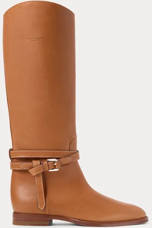 Ralph Lauren Bota Donnely de piel de becerro de 25 mm