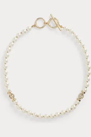 Ralph Lauren Collar bañado en oro con perlas