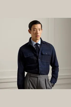 Ralph Lauren Camisa de mezcla de lana con cuadros
