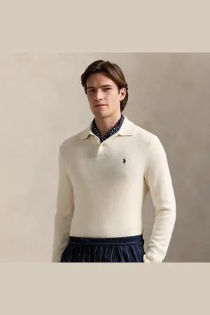 Ralph Lauren Jersey de lana y algodón con cuello polo