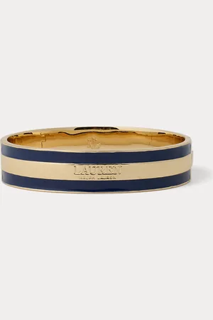 Ralph Lauren Brazalete bañado en oro con logotipo