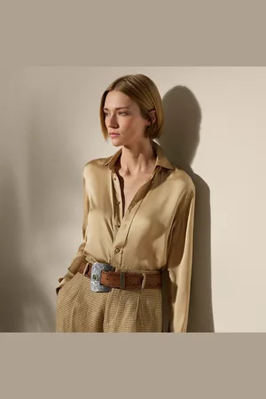 Ralph Lauren Camisa Adrien de charmeuse de seda