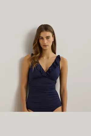 Ralph Lauren Bañador cruzado con ribete de volantes