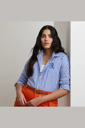 Ralph Lauren Tallas Grandes - Camisa de paño Relaxed Fit con rayas