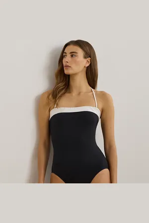 Ralph Lauren Bañador bandeau en dos tonos
