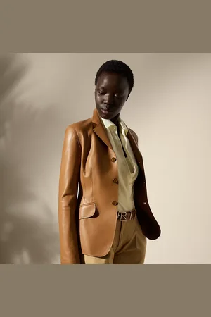Ralph Lauren Chaqueta Hollis de piel de cordero