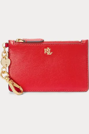 Ralph Lauren Tarjetero de piel con abalorio
