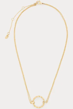 Ralph Lauren Collar con colgante bañado en oro