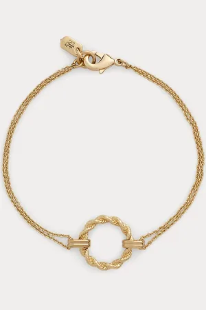 Ralph Lauren Pulsera flexible bañada en oro