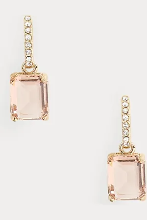 Ralph Lauren Pendientes de aro en pavé bañados en oro
