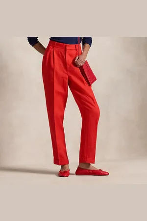 Ralph Lauren Pantalón ajustado de sarga de lino