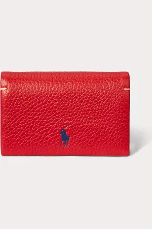 Ralph Lauren Tarjetero de piel Polo Play