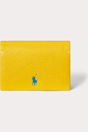 Ralph Lauren Tarjetero de piel Polo Play