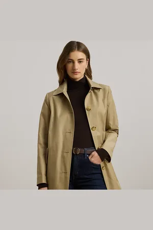 Ralph Lauren Abrigo escocés de mezcla de algodón