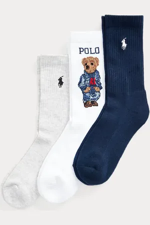 Ralph Lauren 3 pares de calcetines con Polo Bear