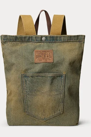 Ralph Lauren Mochila de denim en índigo desteñido