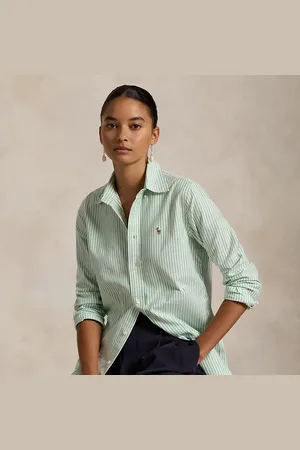 Ralph Lauren Camisa oxford Slim elástica con rayas