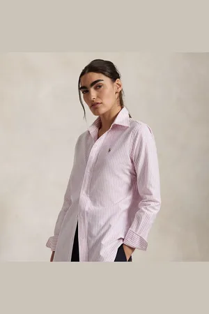 Ralph Lauren Camisa oxford Slim elástica con rayas