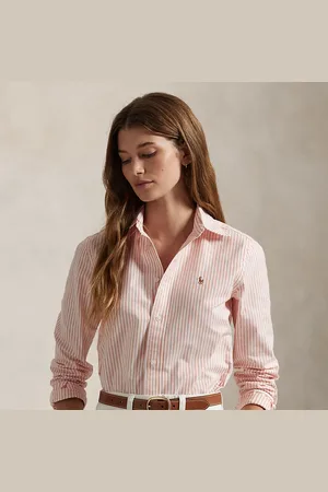 Ralph Lauren Camisa oxford Slim elástica con rayas