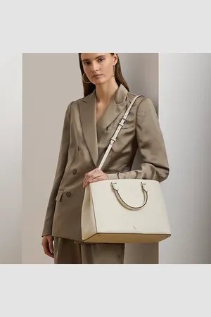 Ralph Lauren Bolso satchel Hanna grande de piel