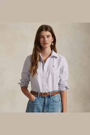 Ralph Lauren Camisa oxford Slim elástica con rayas