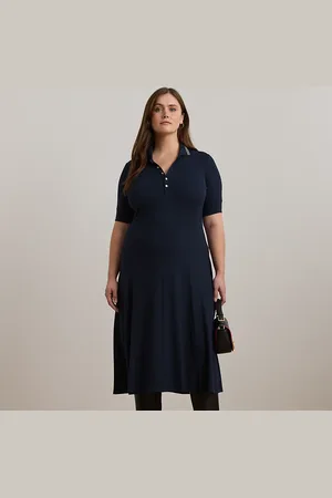 Ralph Lauren Tallas Grandes - Vestido tipo polo de mezcla de algodón