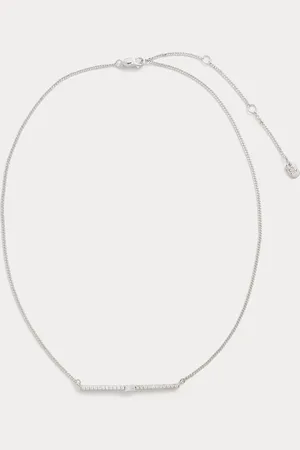 Ralph Lauren Collar de plata de ley con circonitas