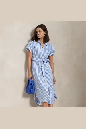 Ralph Lauren Vestido camisero de algodón con cinturón