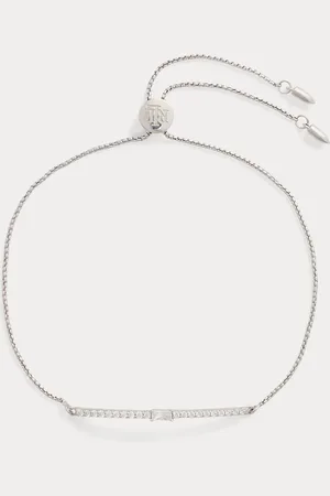 Ralph Lauren Pulsera de plata de ley en pavé