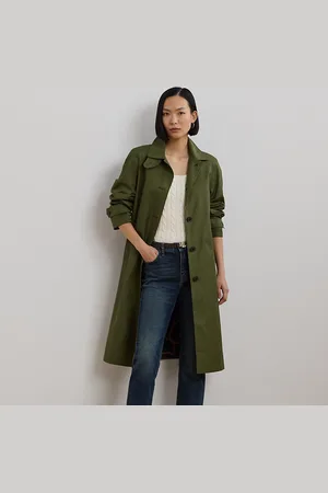 Ralph Lauren Abrigo escocés de mezcla de algodón