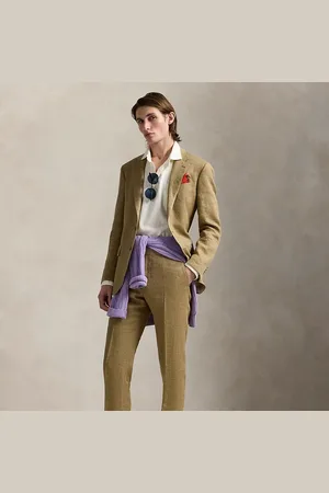 Ralph Lauren Pantalón de vestir de lino y seda