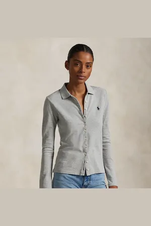 Ralph Lauren Polo de manga larga con tapeta abotonada