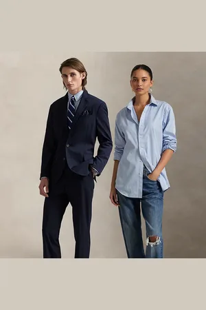 Ralph Lauren Camisa Classic Fit de popelina con rayas