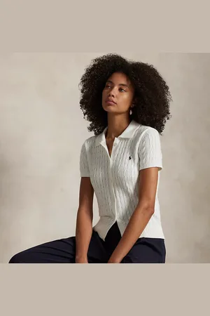 Ralph Lauren Cárdigan tipo polo en punto de ochos