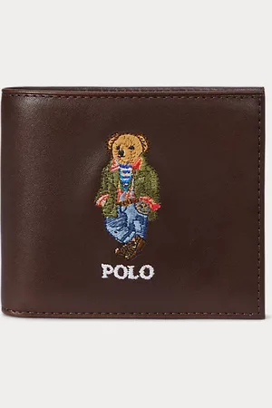 Ralph Lauren Billetera de piel con Polo Bear