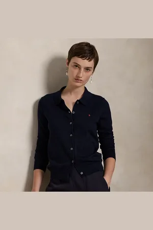 Ralph Lauren Cárdigan tipo polo de mezcla de algodón