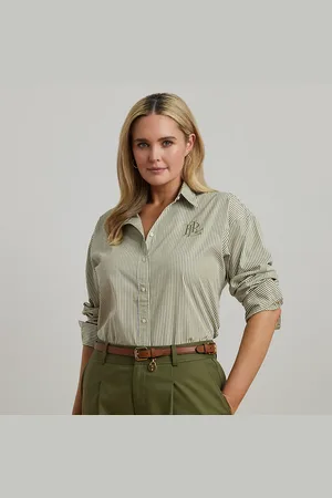 Ralph Lauren Tallas Grandes - Camisa de paño Relaxed Fit con rayas