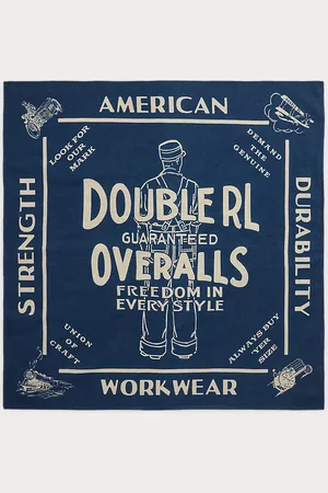 Ralph Lauren Bandana de algodón índigo con gráfico