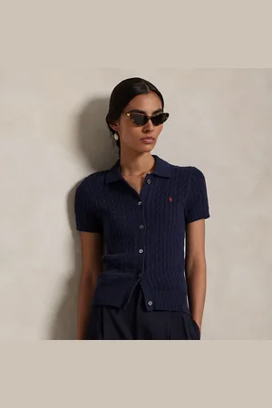 Ralph Lauren Cárdigan tipo polo en punto de ochos