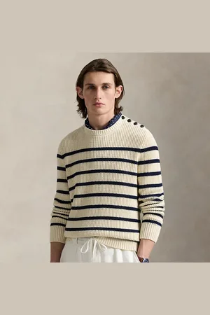 Ralph Lauren Jersey de algodón y lino con rayas