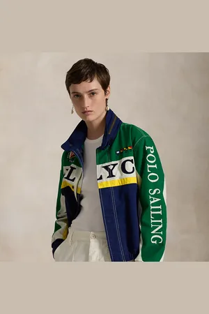 Ralph Lauren Chaqueta de piloto de lona con logotipo