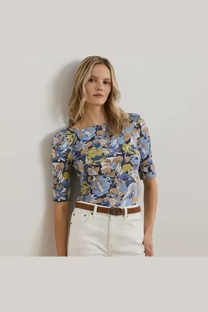 Ralph Lauren Camiseta de algodón elástico estampada