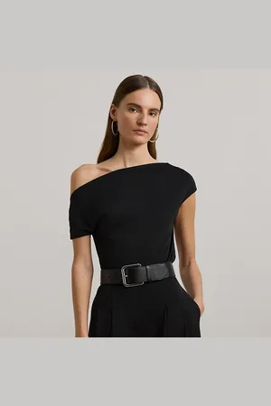 Ralph Lauren Top de punto con escote asimétrico
