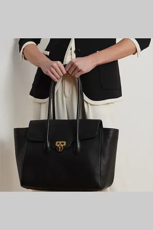 Ralph Lauren Bolso satchel Tanner grande de piel