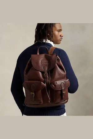 Ralph Lauren Mochila de piel Heritage