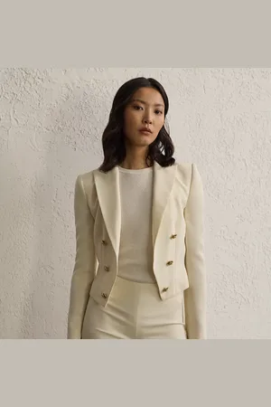 Ralph Lauren Chaqueta Spencer de crepé de lana