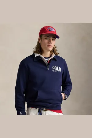 Ralph Lauren Sudadera de felpa con cuello y logotipo