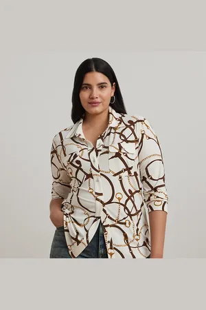 Ralph Lauren Tallas Grandes - Camisa Slim Fit de punto estampada